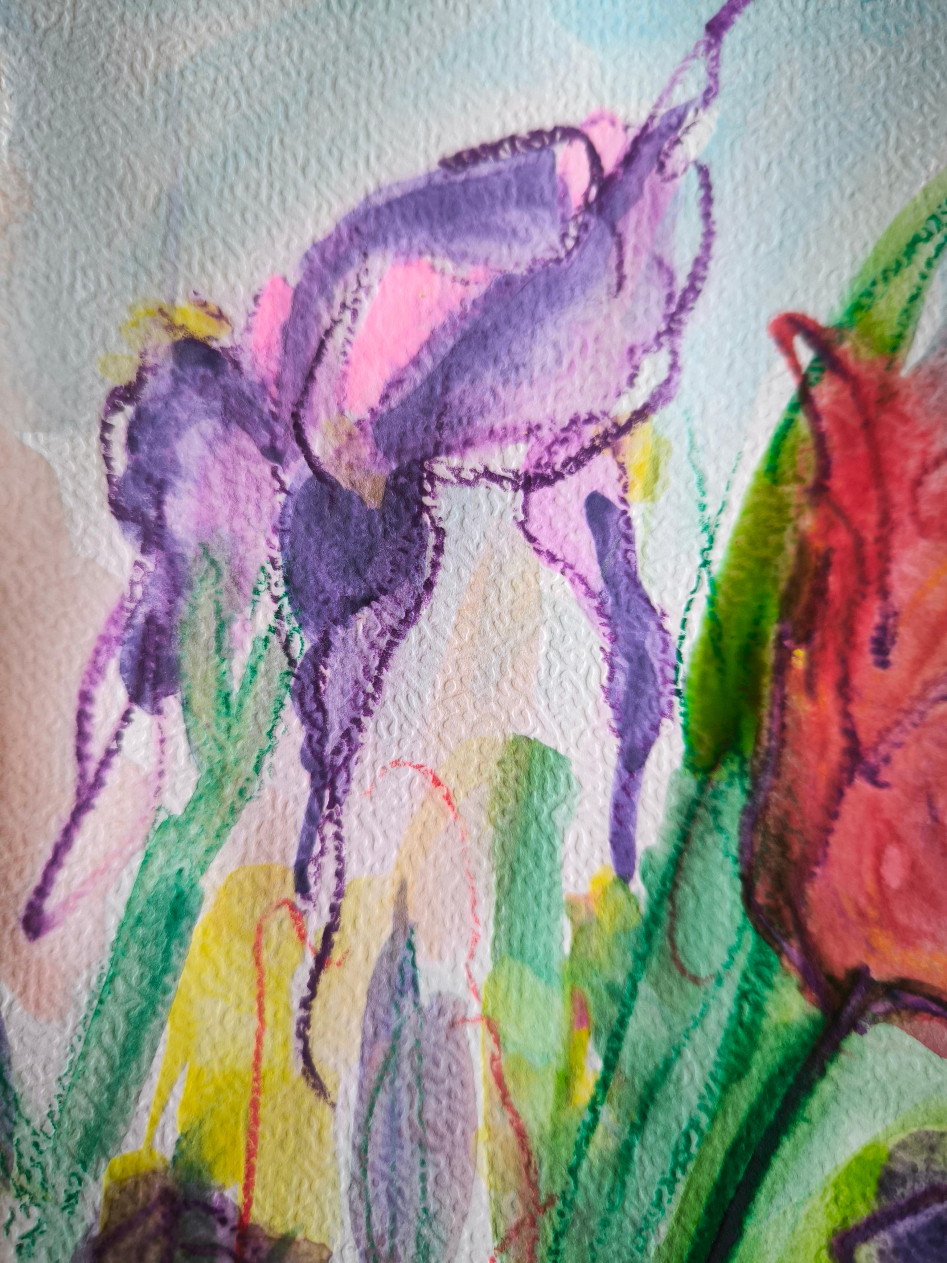Sussurri di primavera - Still-Life Grigio di  Linda Clerget