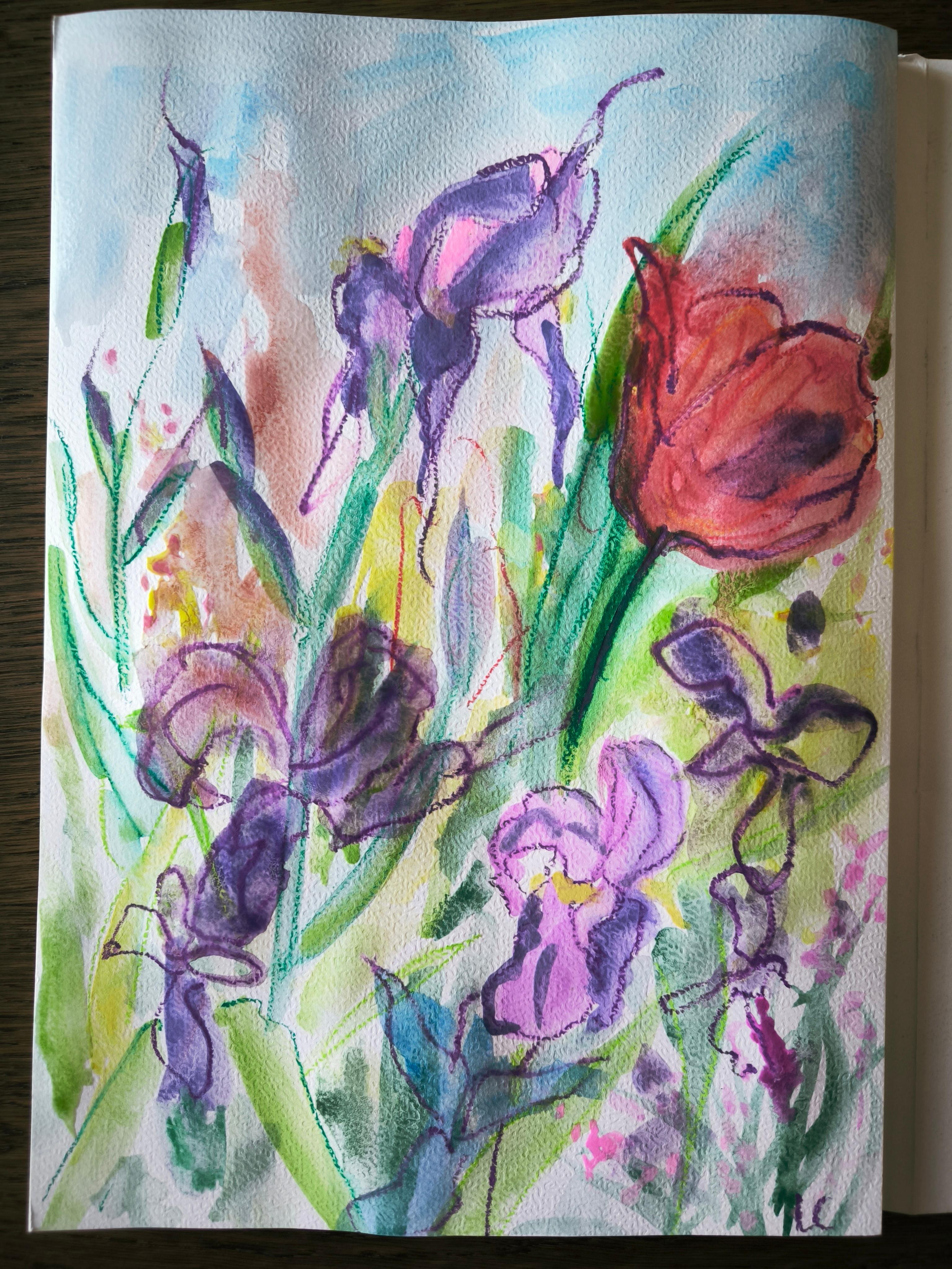 Sussurri di primavera - Art Astratto di  Linda Clerget
