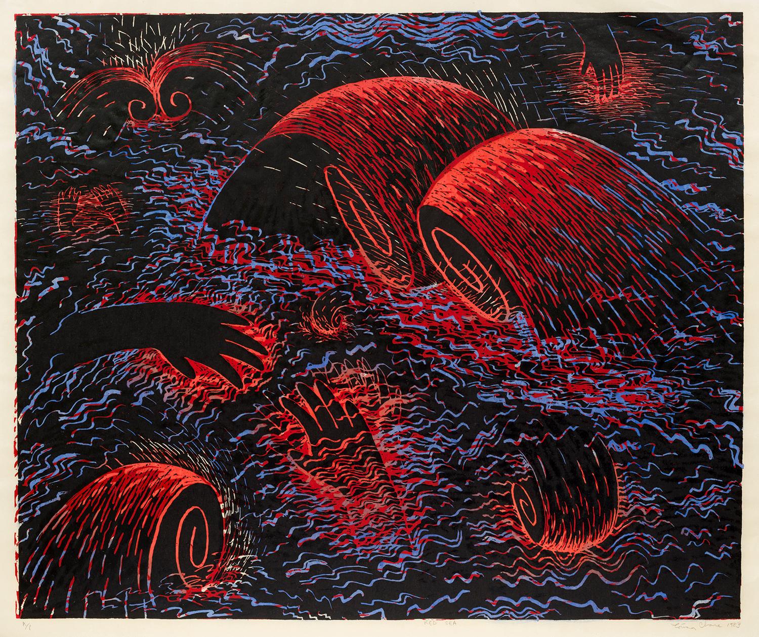 Red Sea - Mixed Media Art by Louisa Chase