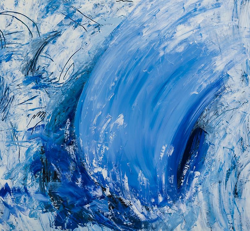 Wave - Abstract Painting by Louisa Chase