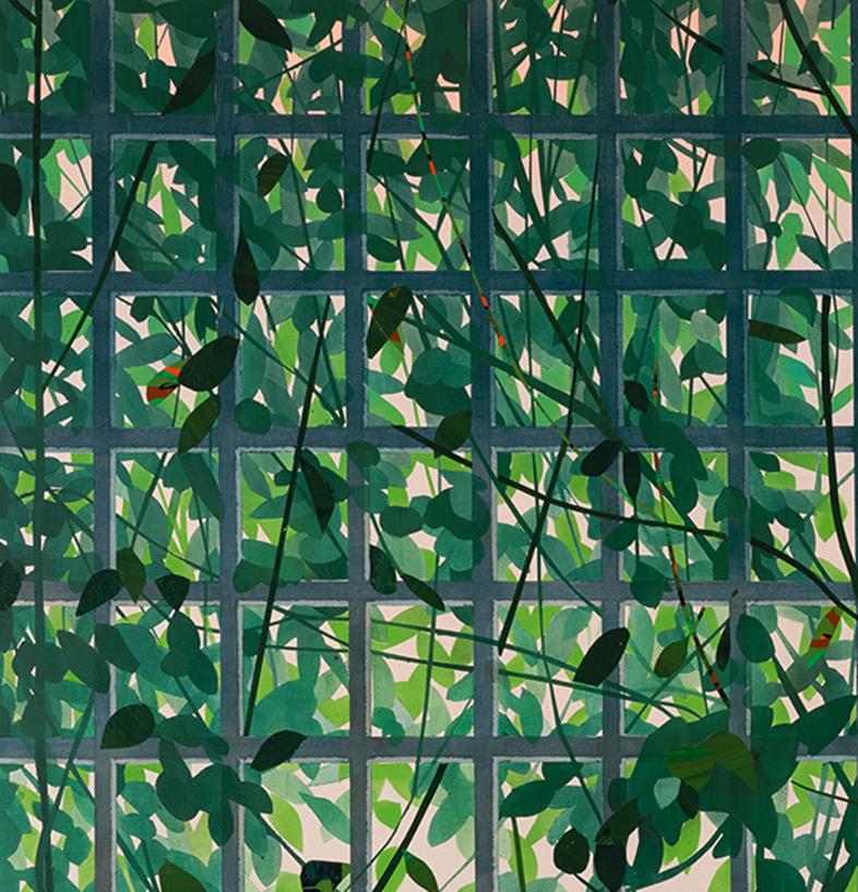 Improvised Garden I (Embarcadero) - Contemporary Painting by Robert Minervini