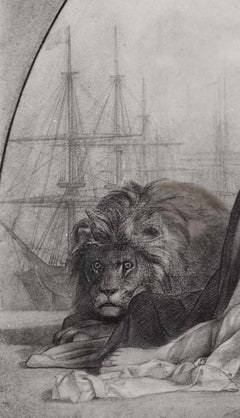 À la mémoire du grand incendie de Chicago (Cartoon for the Mural Lunette in the Chic (Cartoon pour la Lunette murale de Chicago)