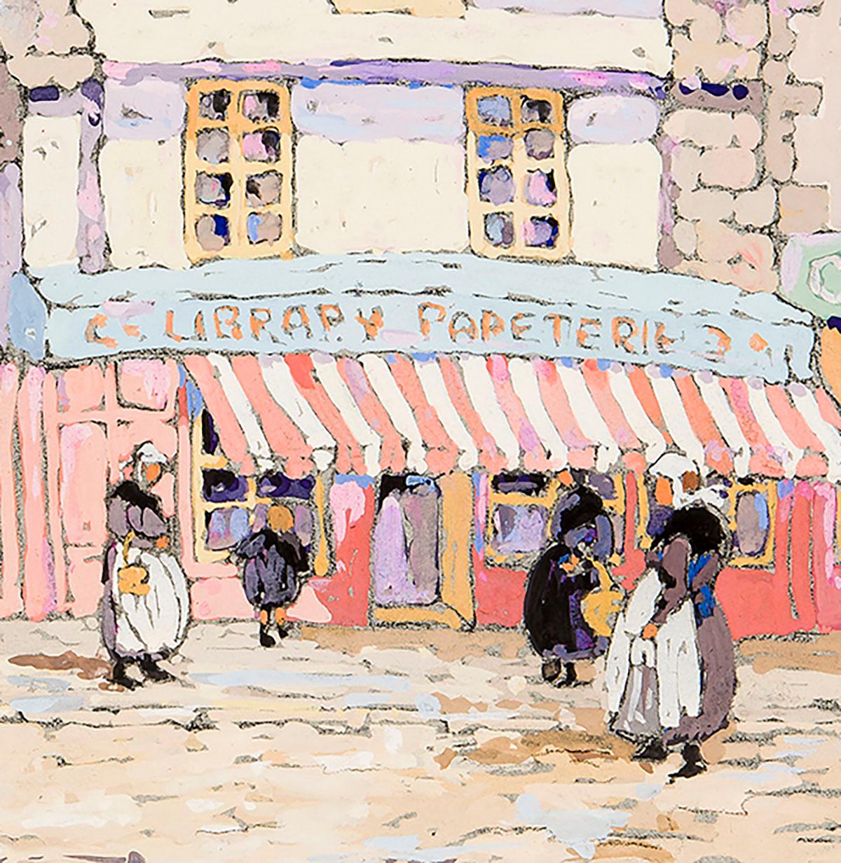 French Street Scene  - Art by Eleanor Parke Custis