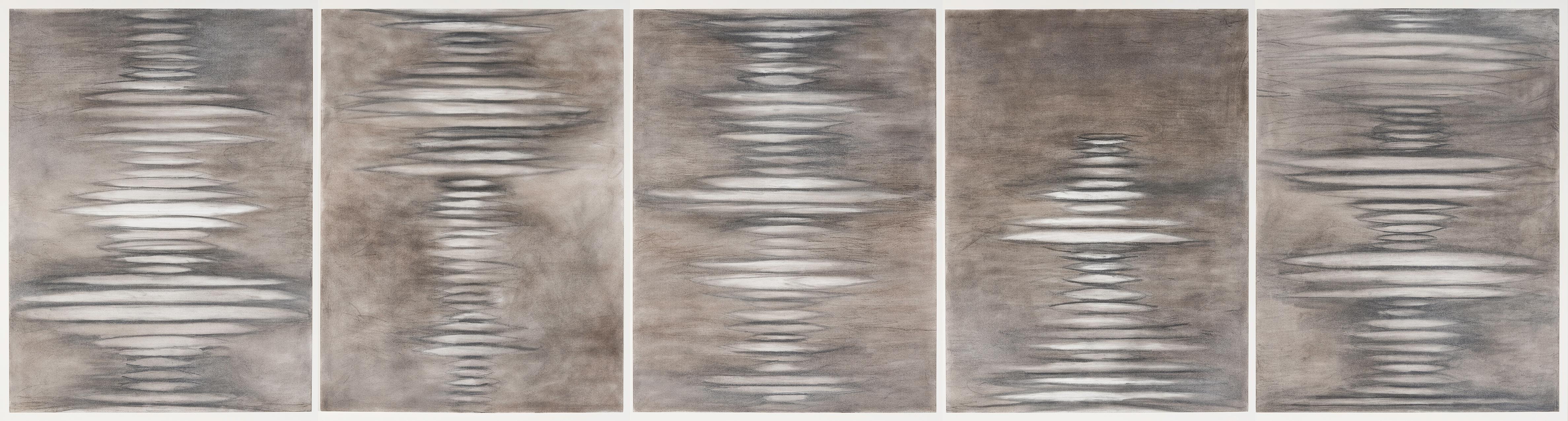 Elizabeth Turk Abstract Drawing - The Air We Breathe 2, Suite of 5 