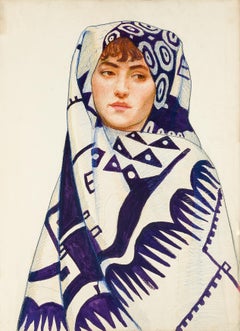 Ragazza con involucro decorativo