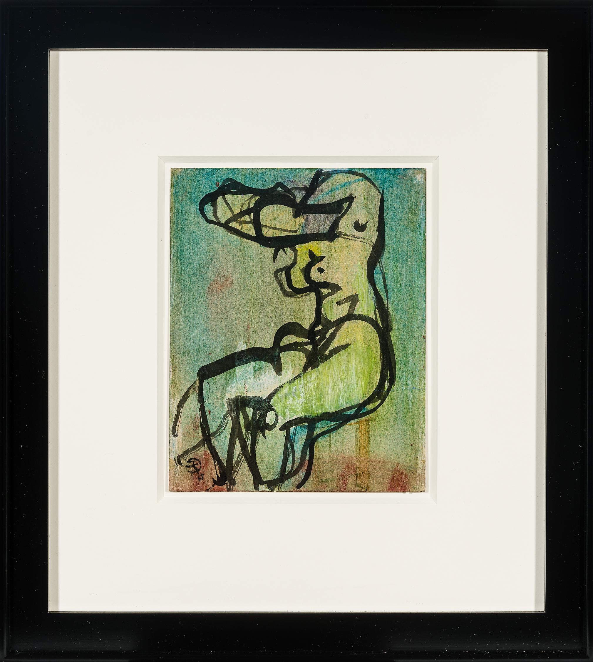 Seated Nude Figure - Abstract Expressionist Art by Franz Kline