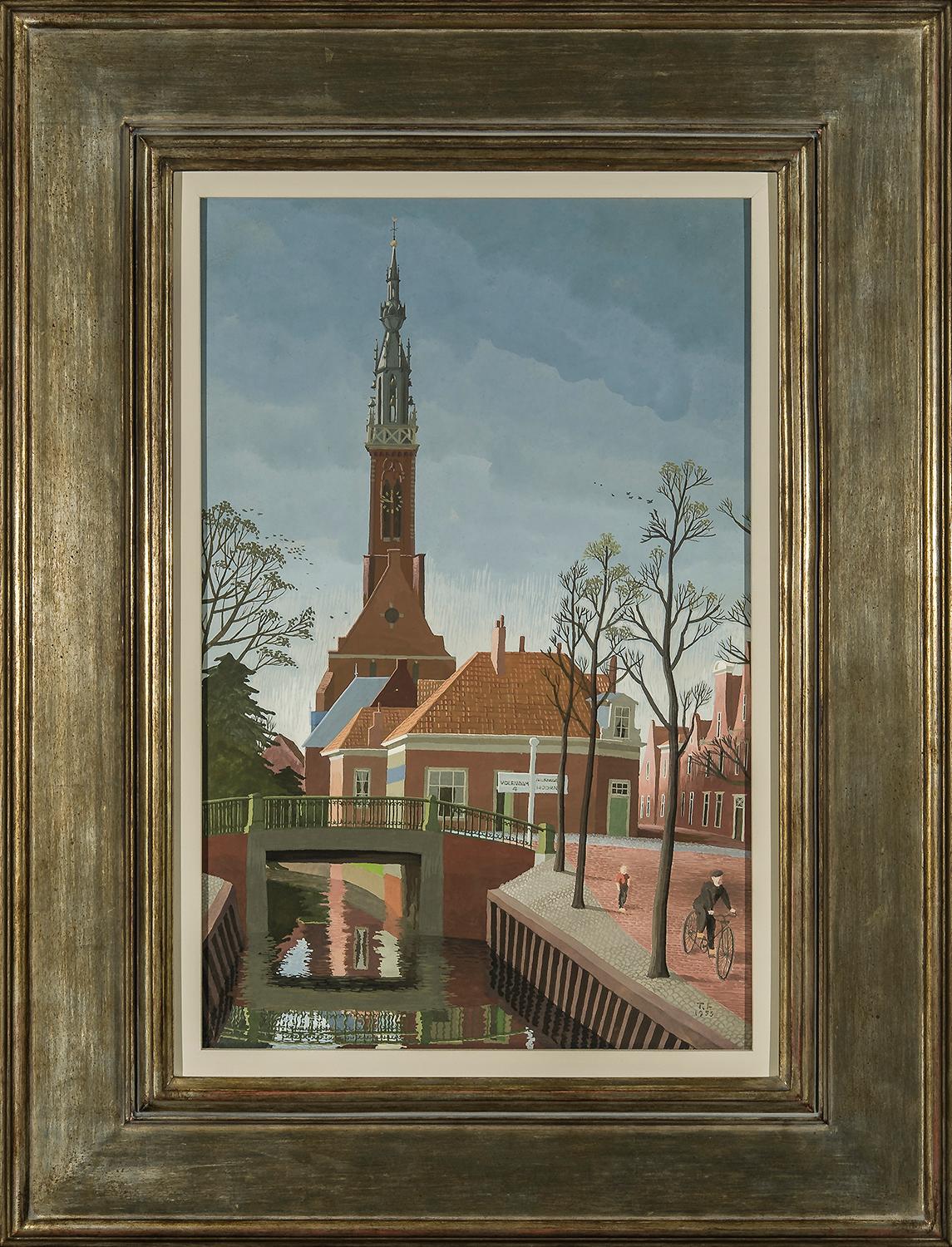 Edam, Pays-Bas - Gris Landscape Art par Thomas Fransioli