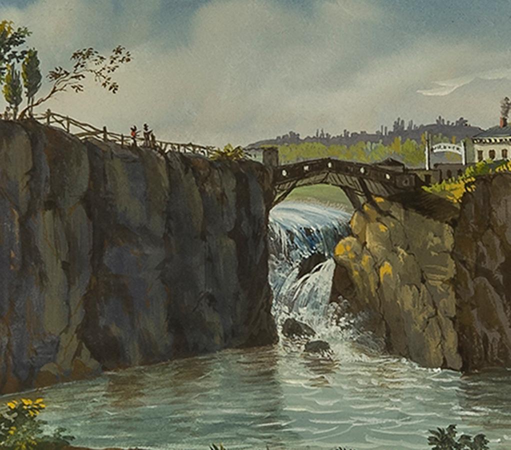 Passaic Falls in New Jersey (Amerikanischer Realismus), Art, von Nicolino V. Calyo