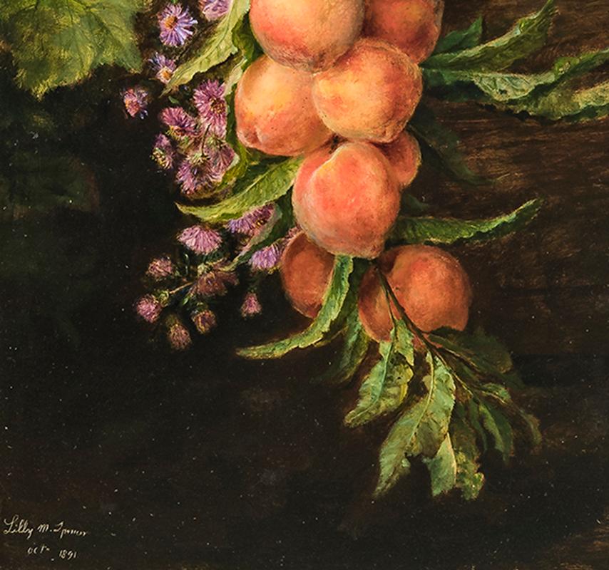 Still Life with Peaches  - Painting by Lilly Martin Spencer