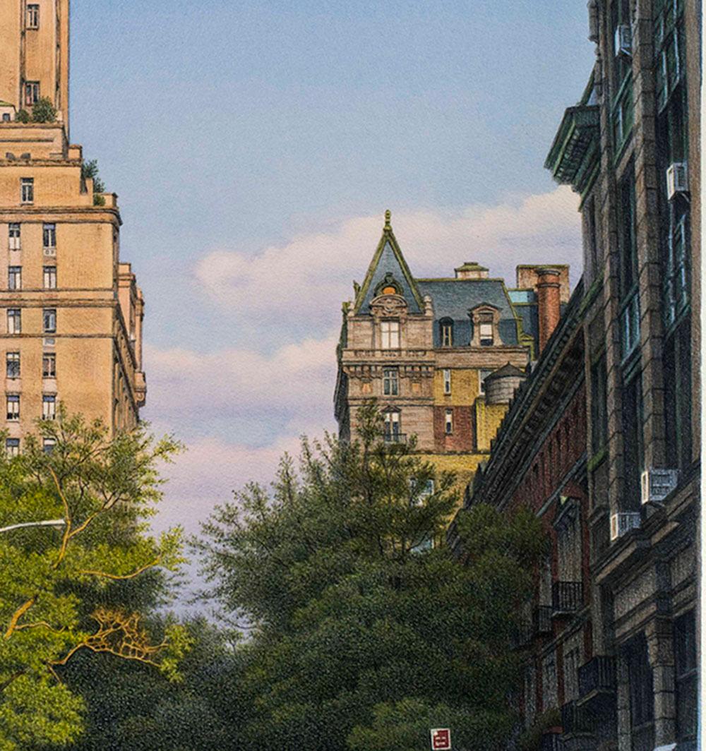 West 74th Street - Landscape Art Gris de Frederick Brosen
