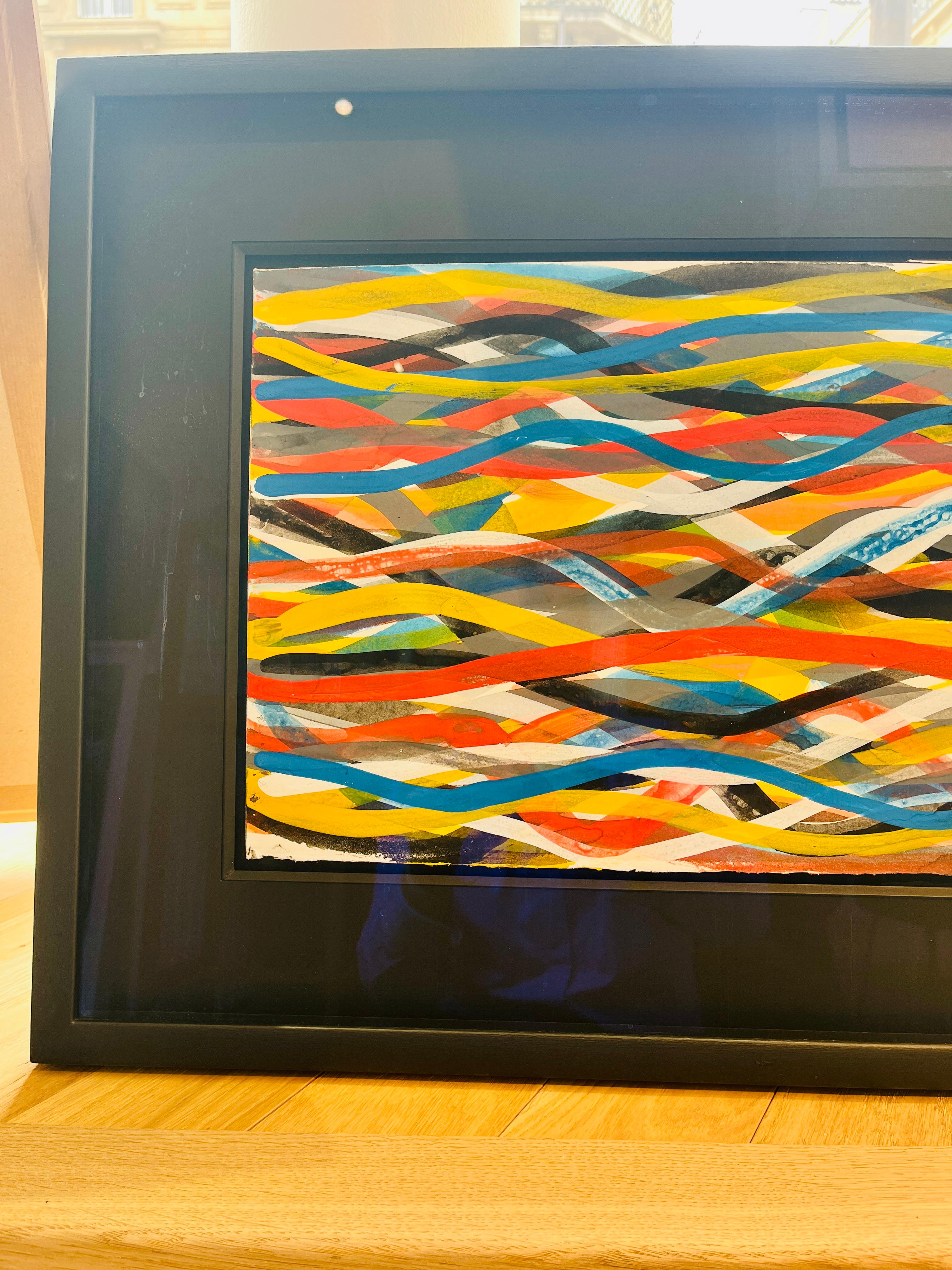 Pennellate orizzontali ondulate - Art Contemporaneo di Sol LeWitt