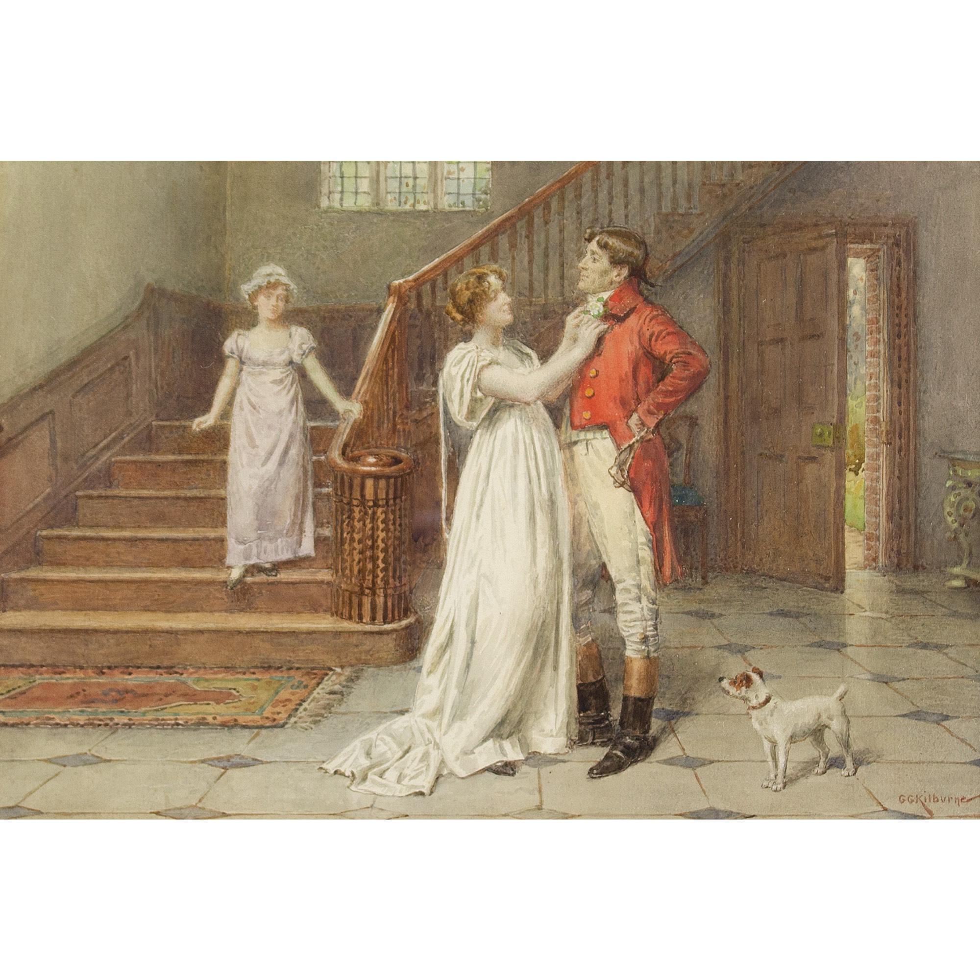 George Goodwin Kilburne, The Finishing Touch, Watercolour For Sale 1