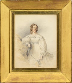 William Moore, Retrato de una dama, acuarela