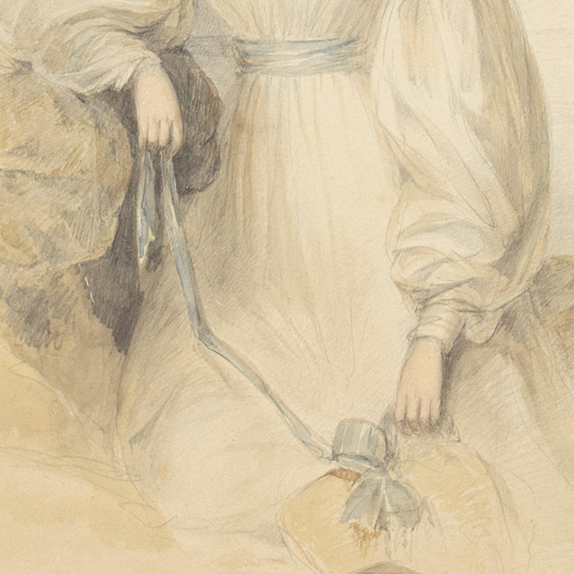 William Moore, Portrait Of A Lady, Watercolour For Sale 4