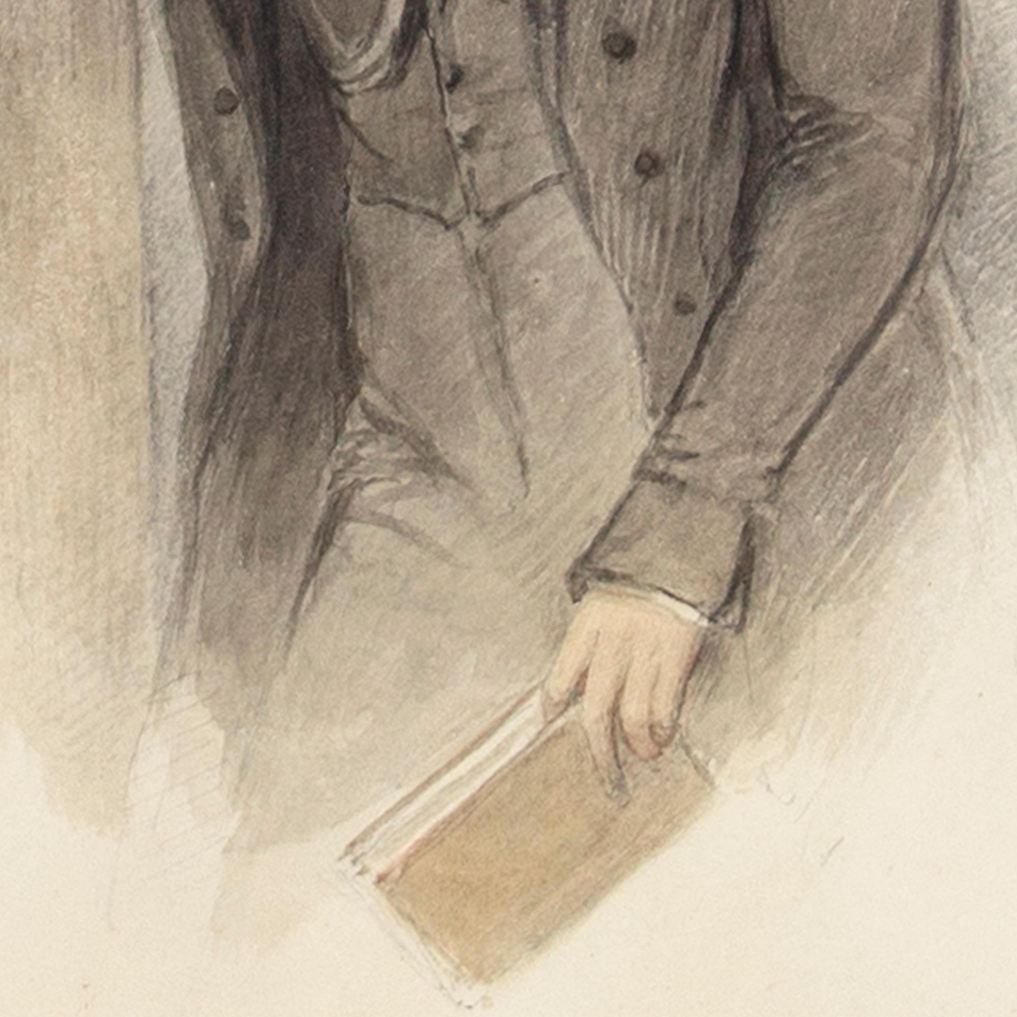 William Moore, Portrait Of A Boy, Watercolour For Sale 5