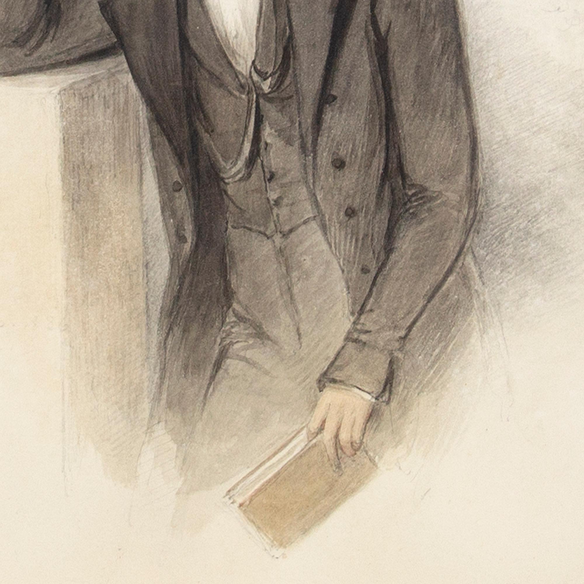 William Moore, Portrait Of A Boy, Watercolour For Sale 3