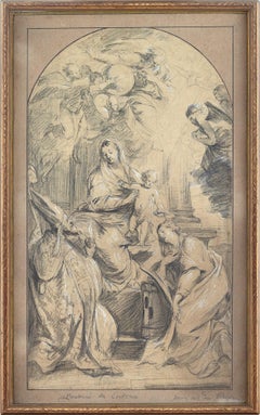 Pietro Da Cortona (After), 18th-Century, Madonna & Child With Saint Augustine