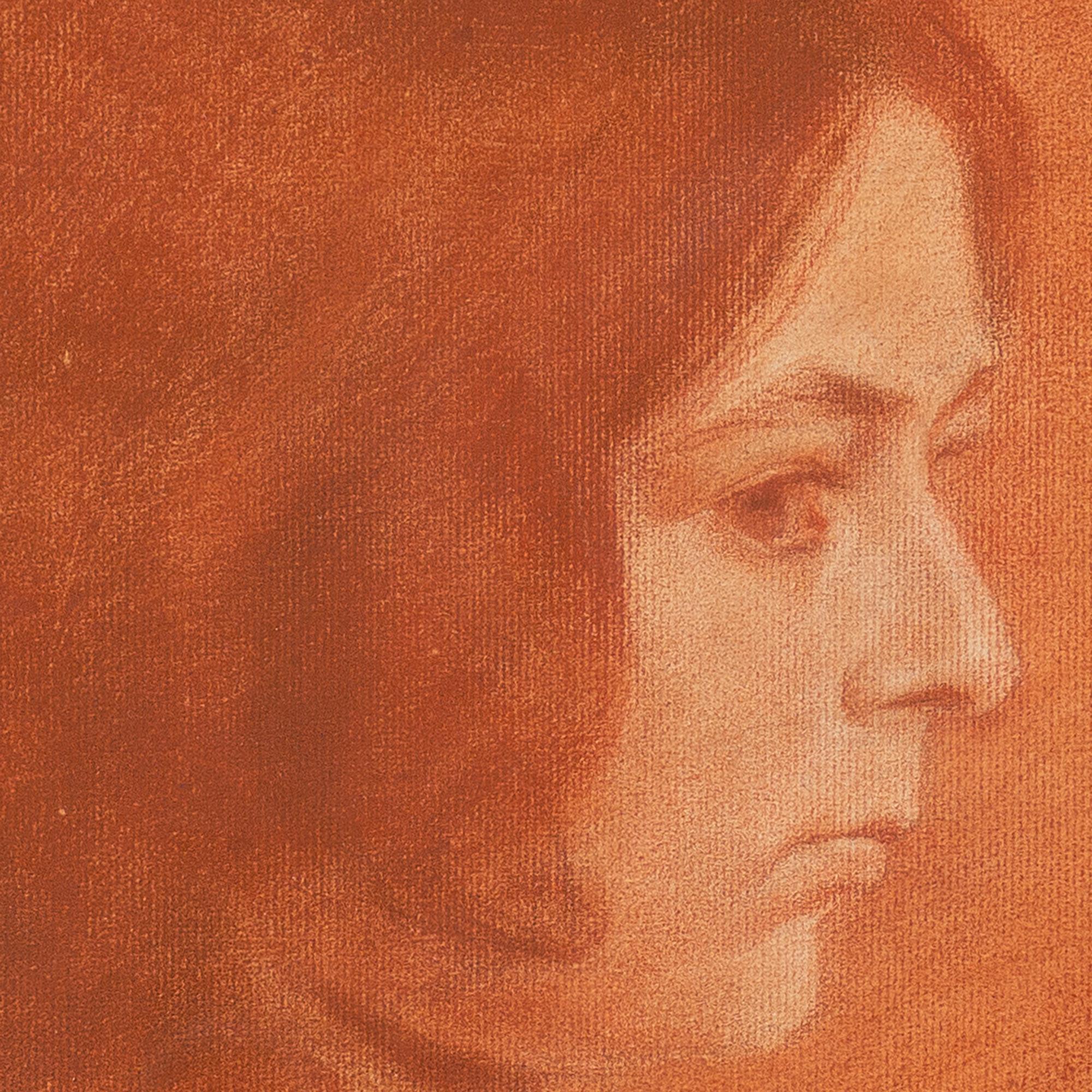 Friedrich August Von Kaulbach, Portrait Study Of A Girl, Drawing 4