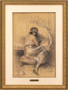 William Albert Ablett, In Her Boudoir, Drawing