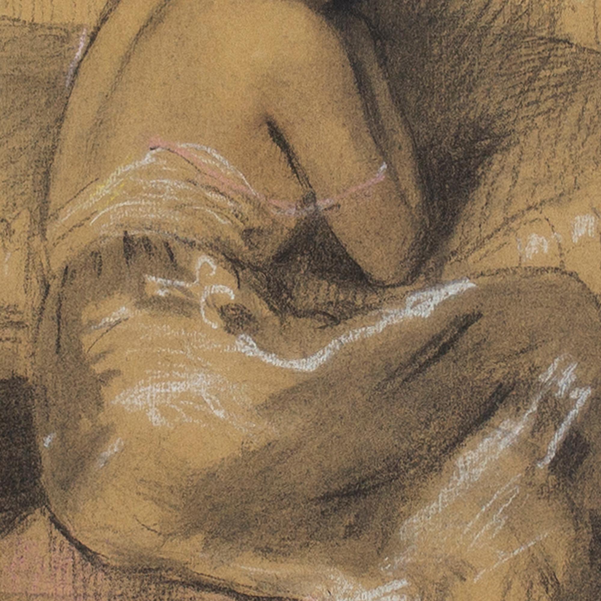 William Albert Ablett, In Her Boudoir, Drawing 3