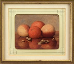 Erich Taefflinger, Still Life With Oranges, Apples & Nuts, Watercolour