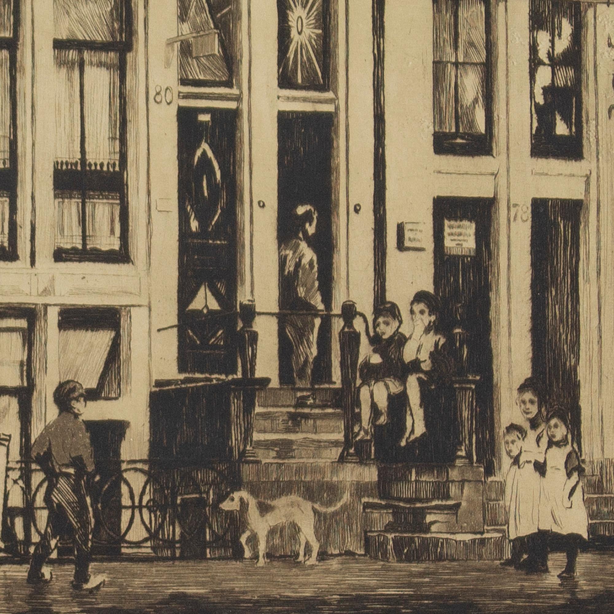 Willem Witsen, Oude Waal, Amsterdam, Etching 5