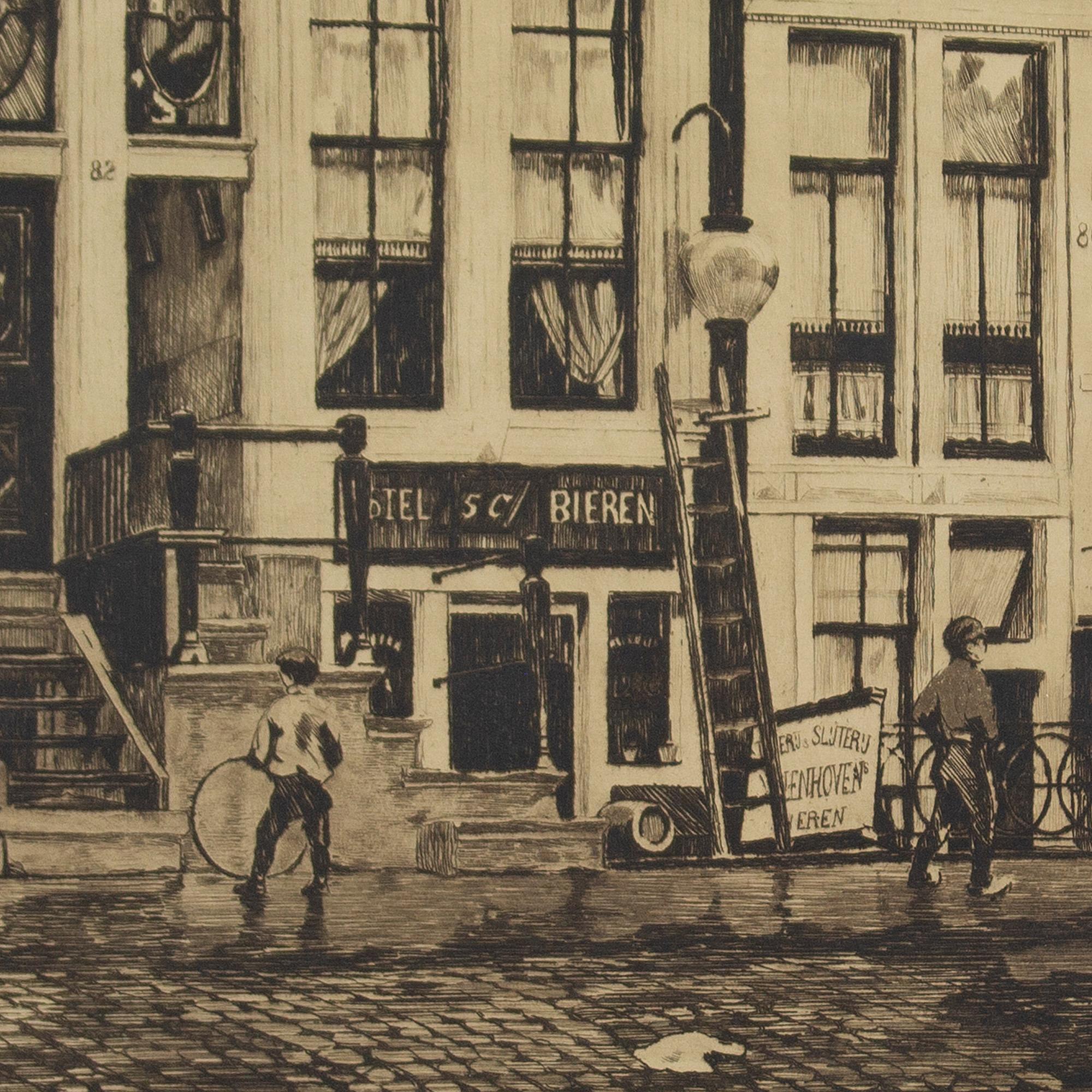 Willem Witsen, Oude Waal, Amsterdam, Etching 4