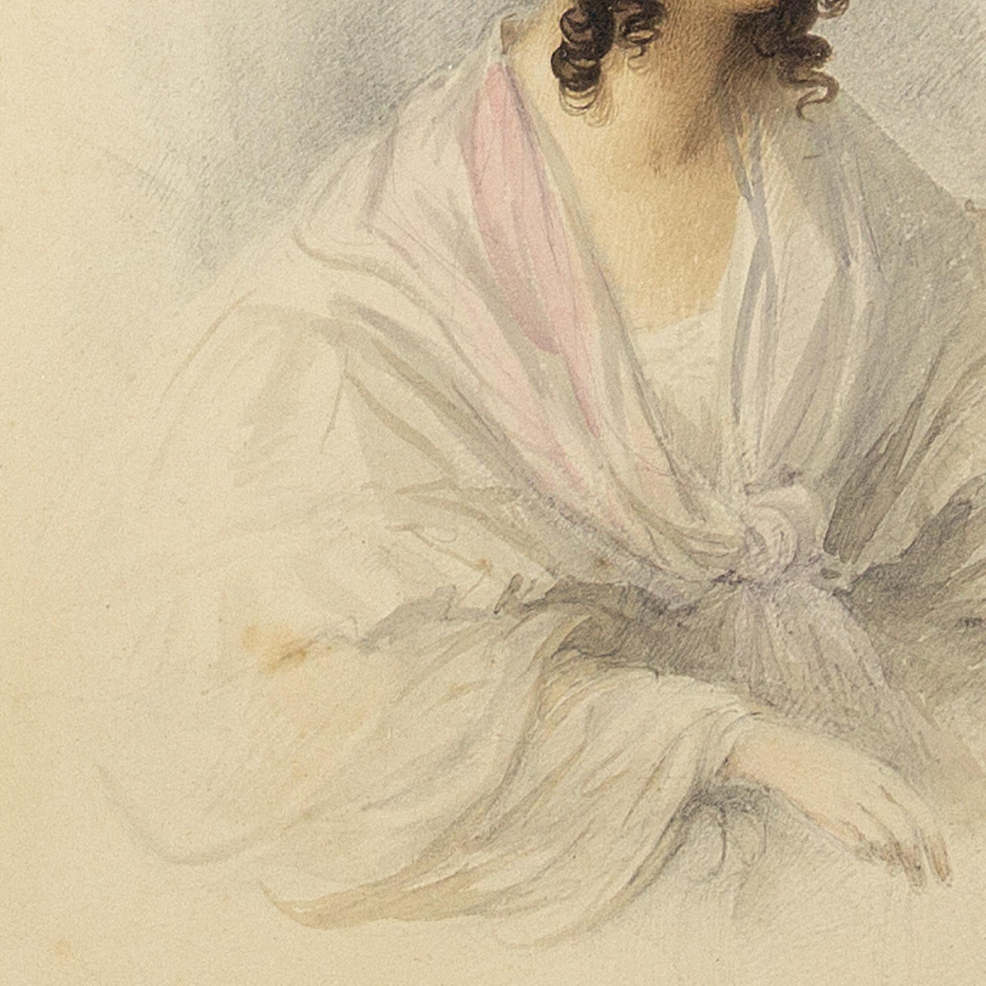 William Moore, Portrait Of A Lady, Watercolour For Sale 5