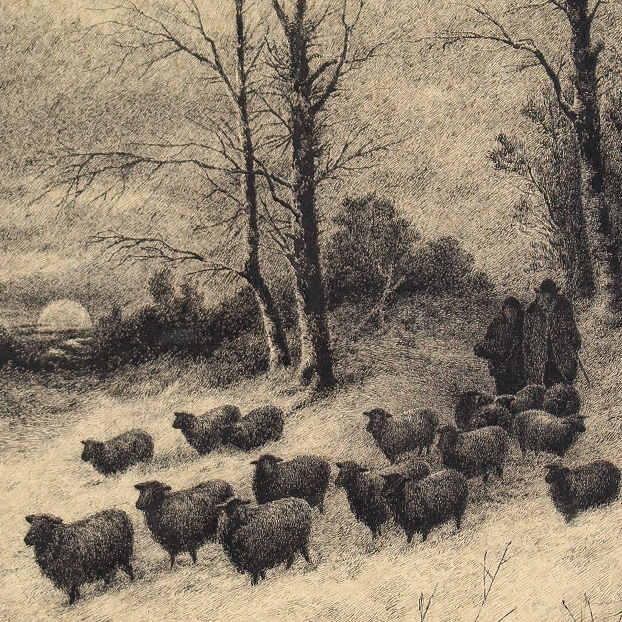 Joseph Farquharson (Circle), The Flock, Drawing 2