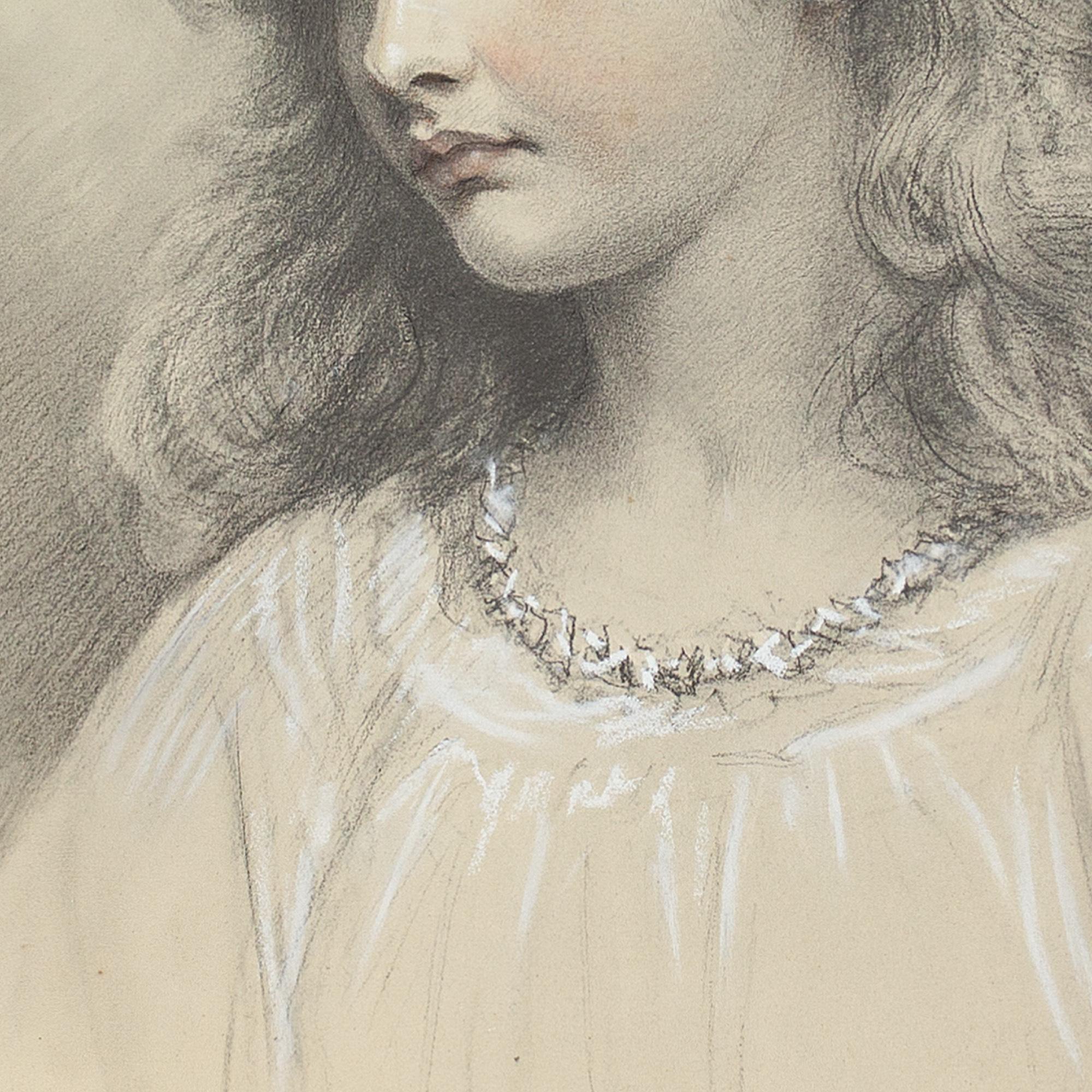 Eden Upton Eddis, Portrait of Muriel Paget Bowman, Drawing For Sale 3