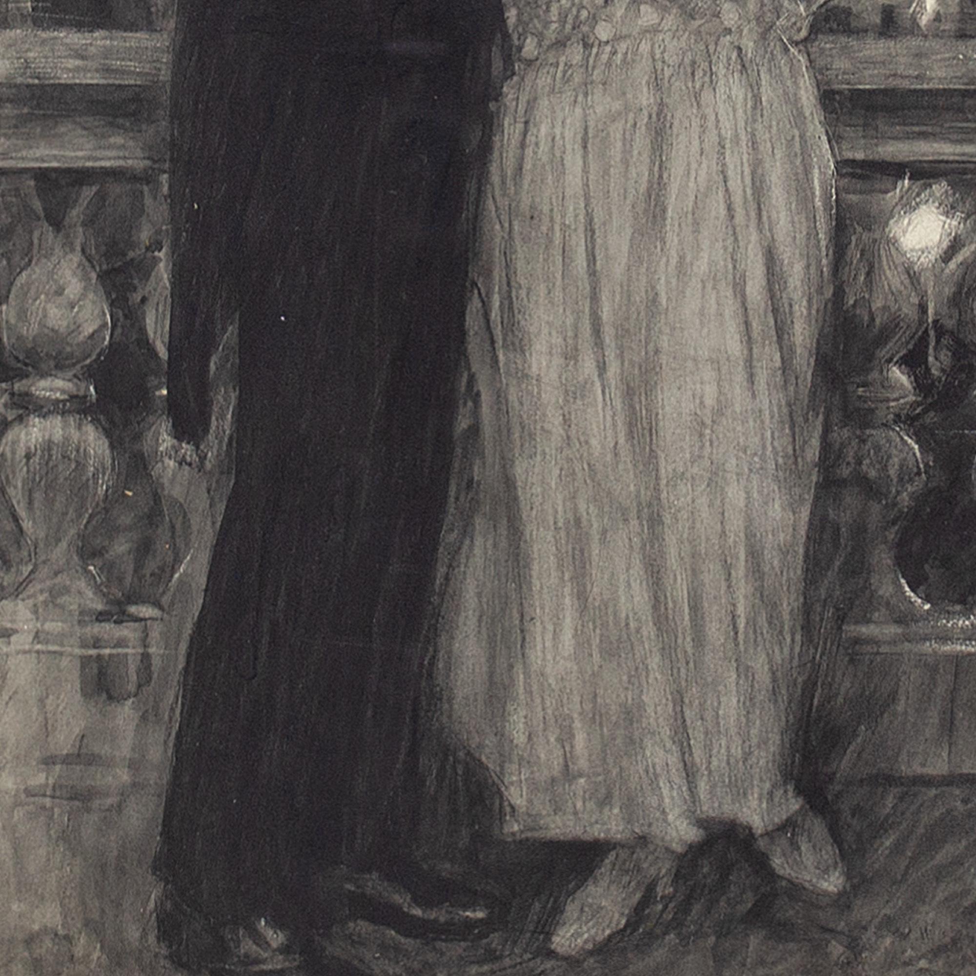 William Hatherell, The Balcony Embrace, Watercolour 5