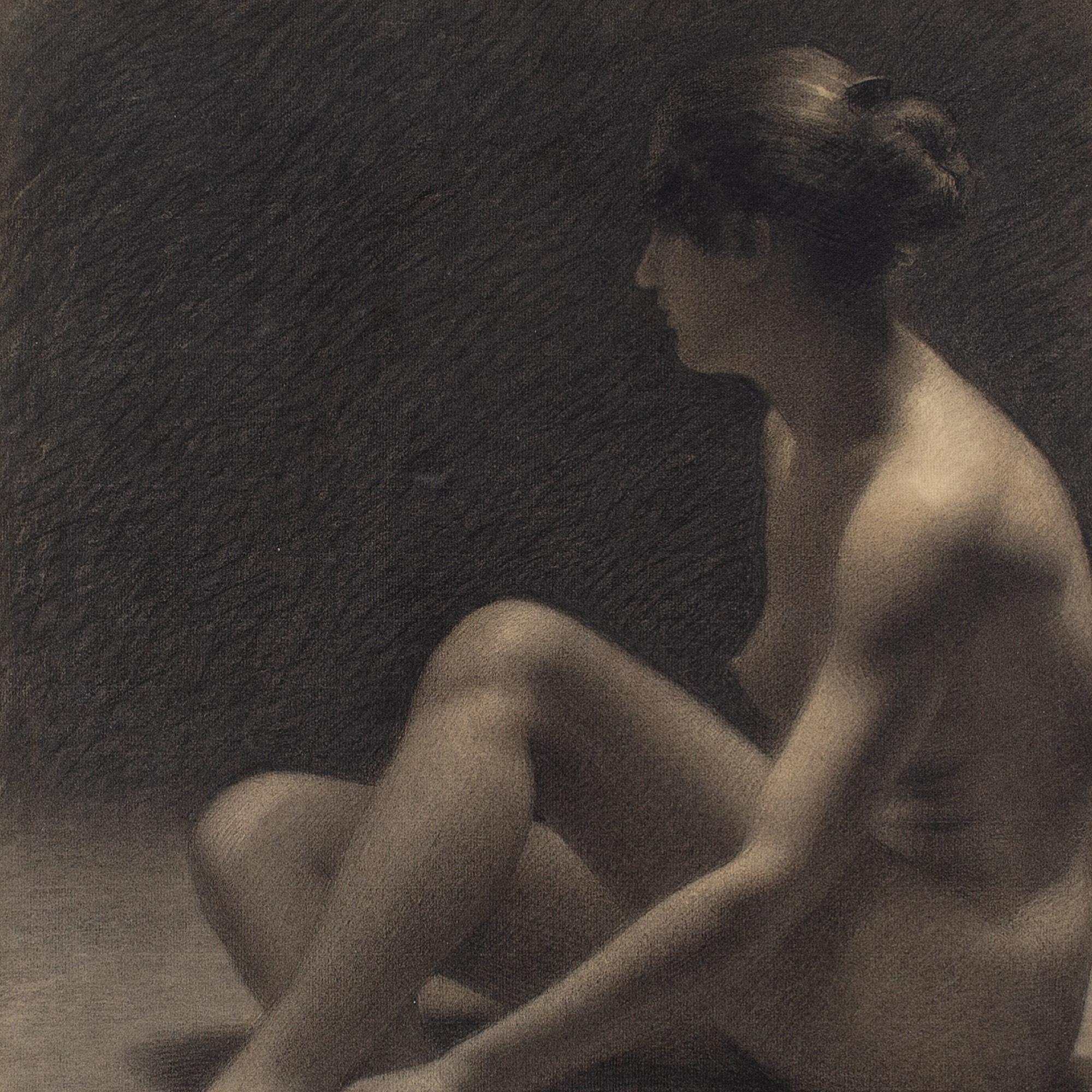 L Ducourant, Nude, Academic Study, Drawing 3