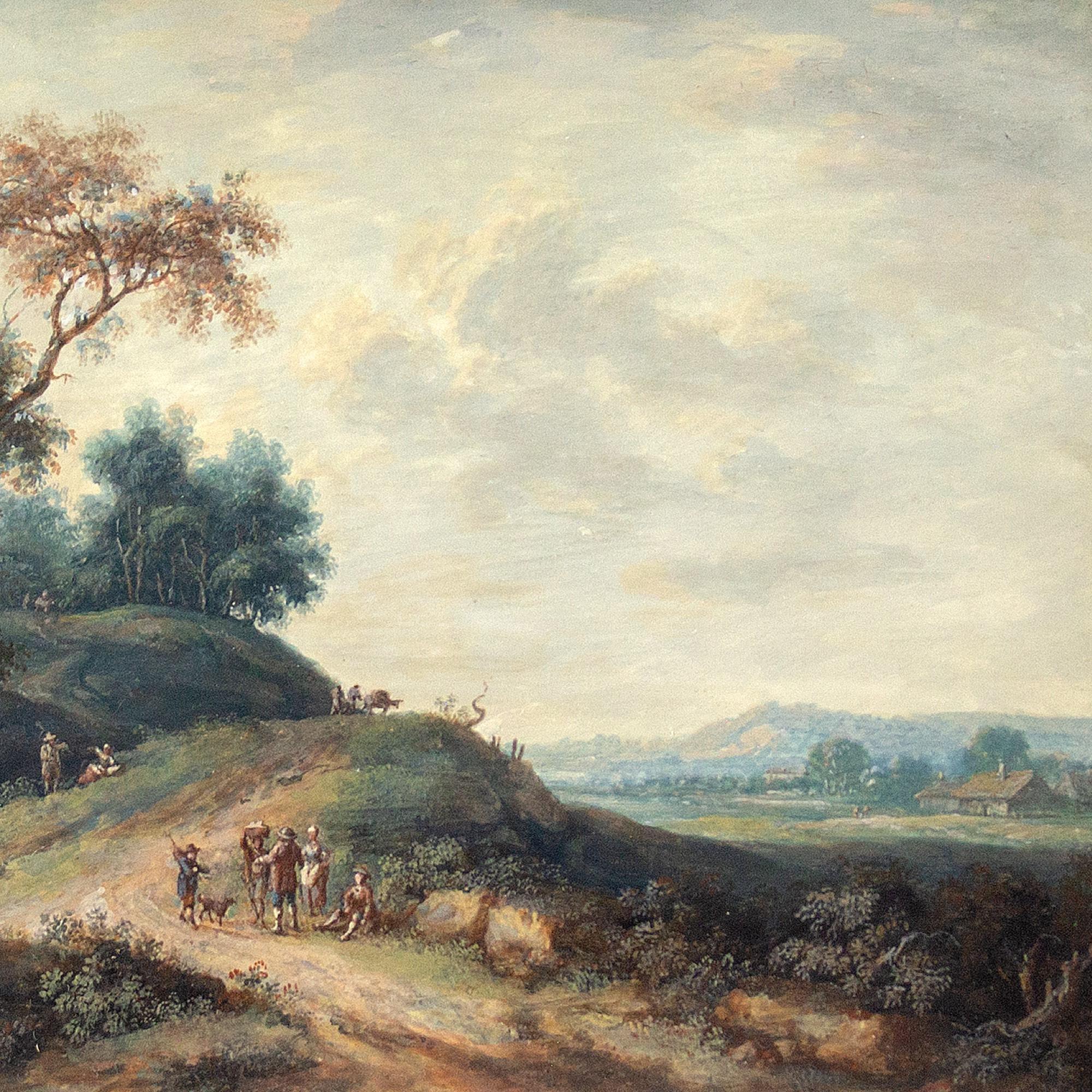 John Inigo Richards RA (Attributed) Landscape With Country Track & Figures For Sale 3