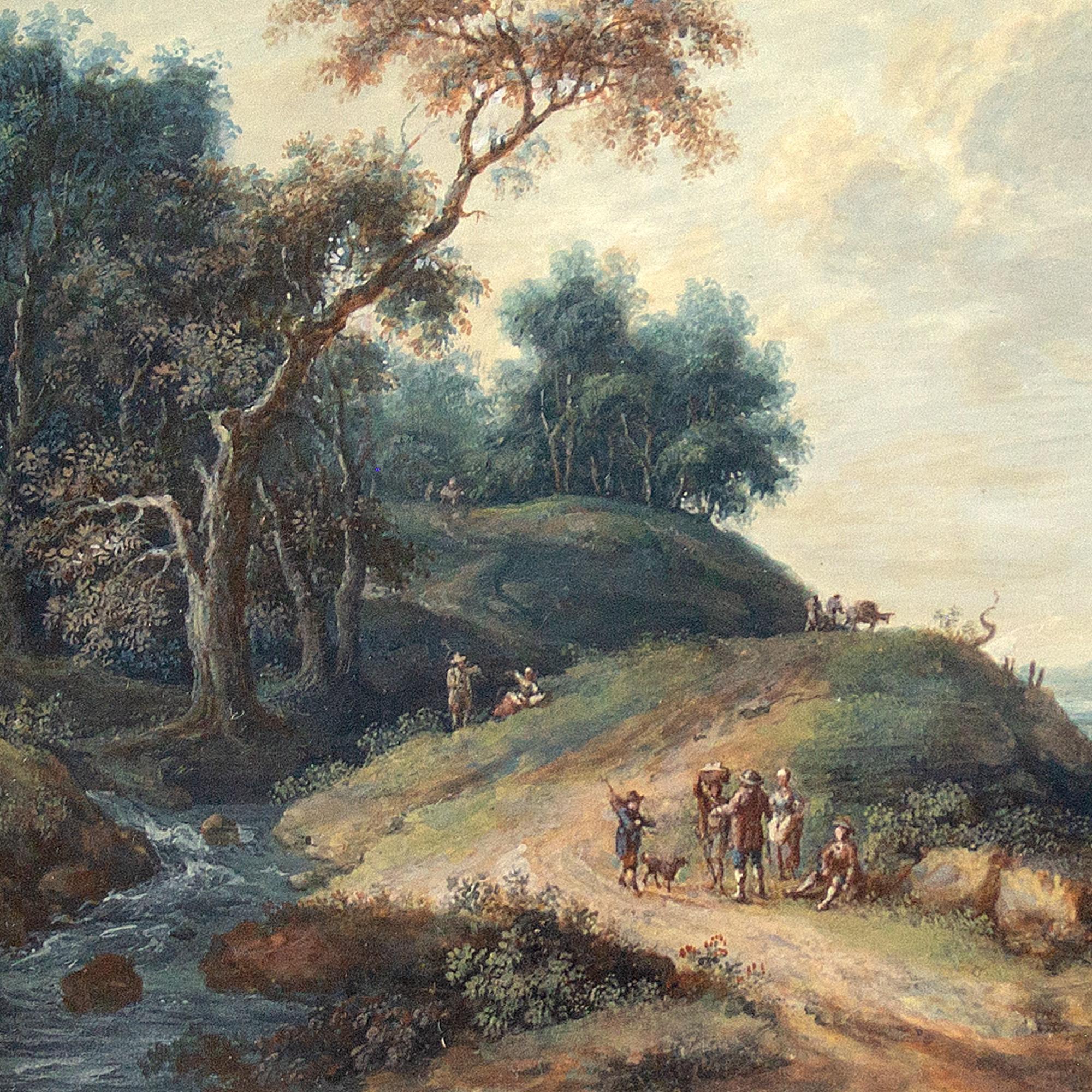 John Inigo Richards RA (Attributed) Landscape With Country Track & Figures For Sale 6
