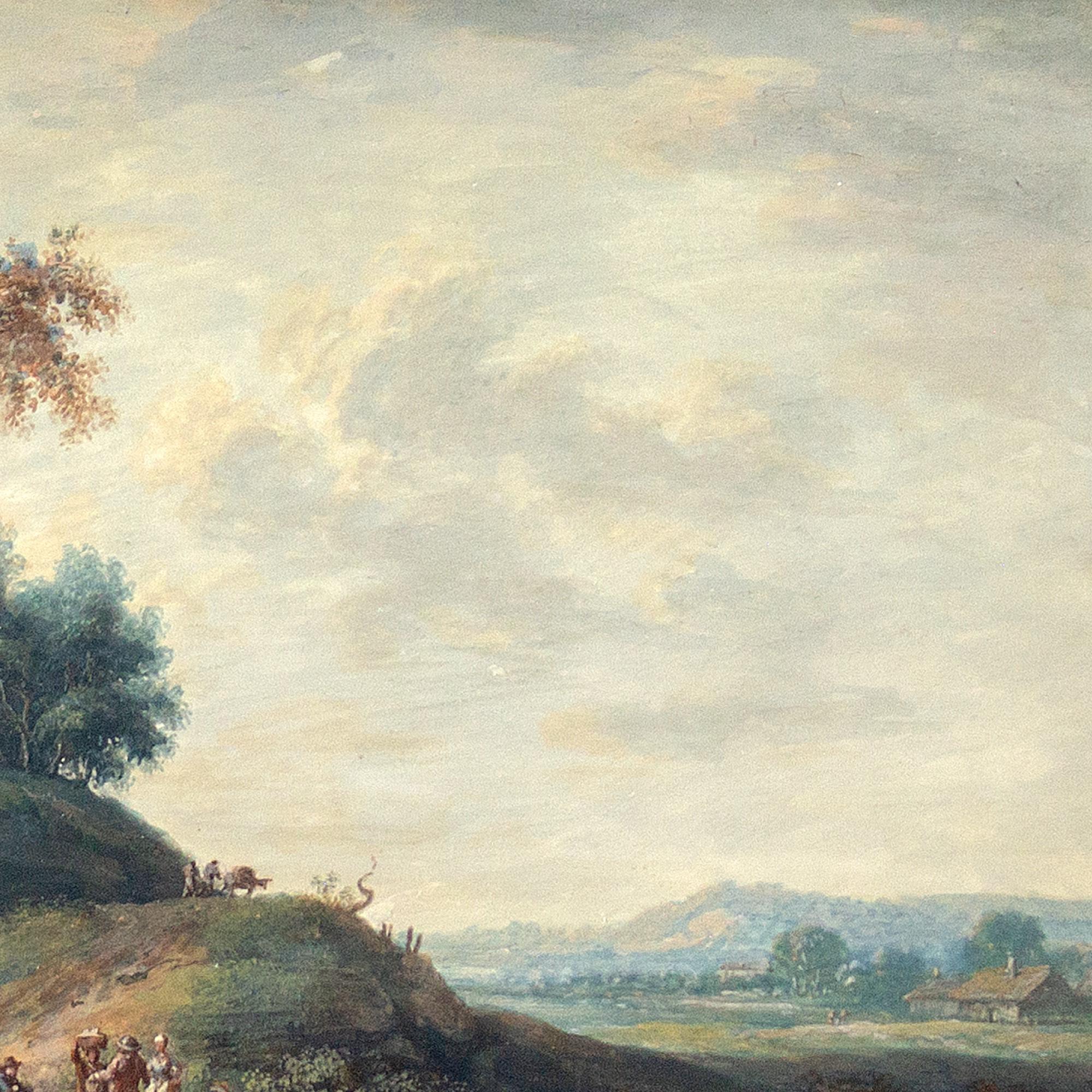 John Inigo Richards RA (Attributed) Landscape With Country Track & Figures For Sale 7
