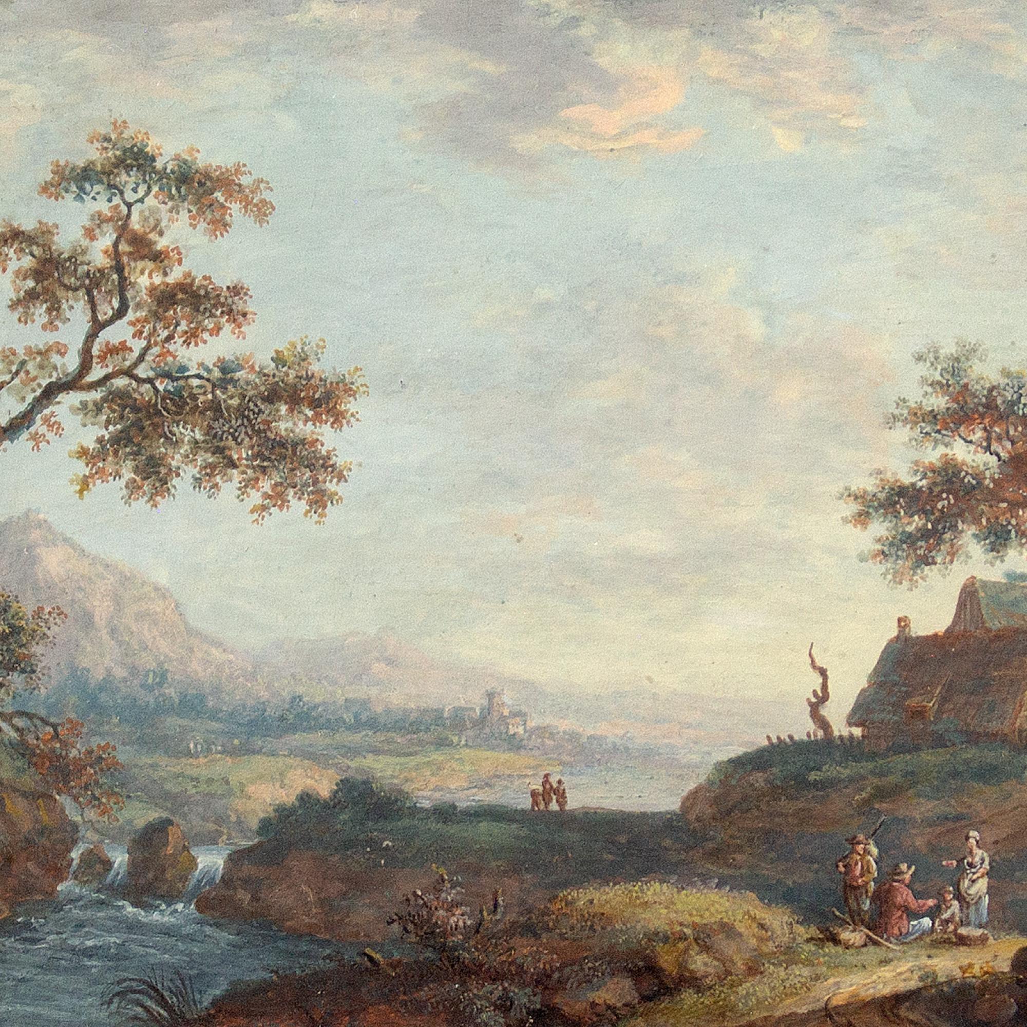 John Inigo Richards RA (Attributed), Landscape With Country Track & Figures For Sale 2