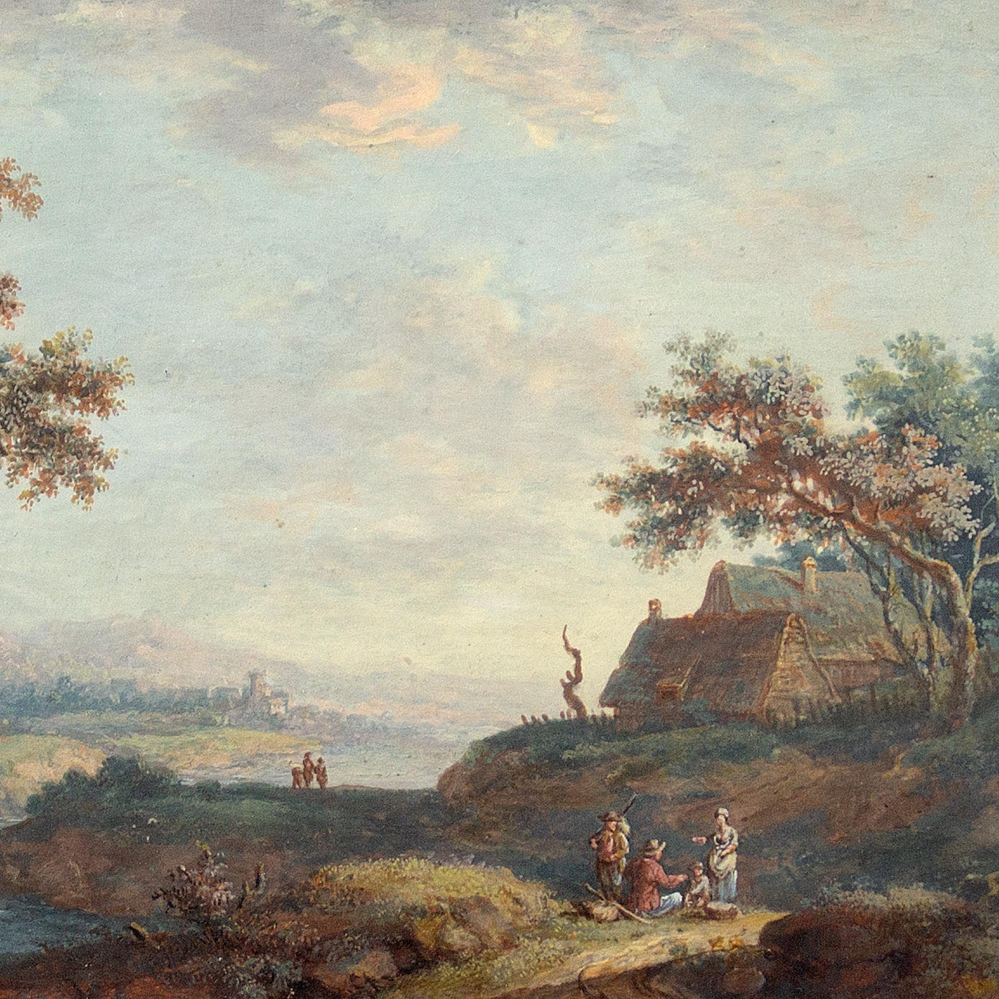 John Inigo Richards RA (Attributed), Landscape With Country Track & Figures For Sale 4