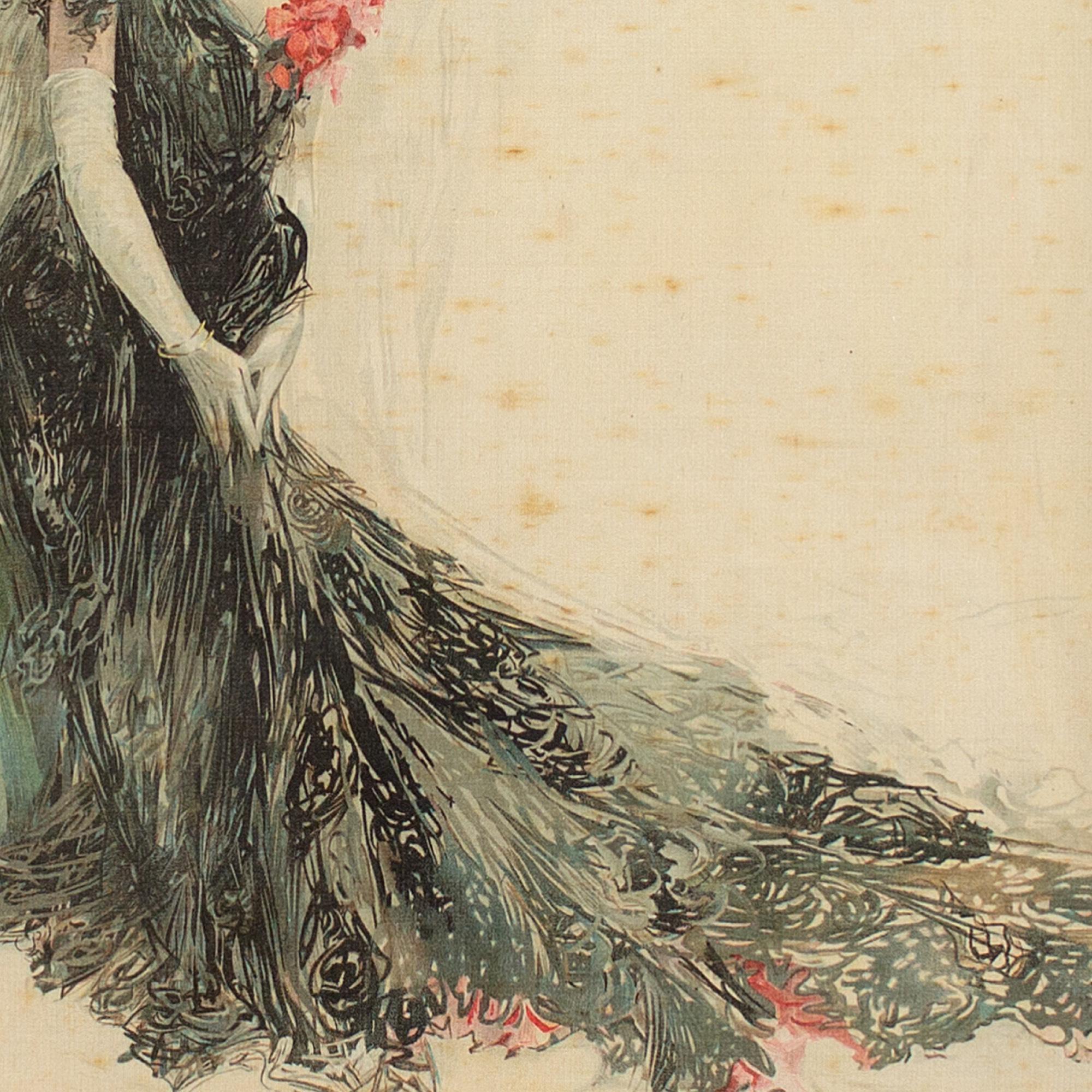 Reginald Pannett The Merry Widow, Sheet Music Cover Design, Watercolour For Sale 4