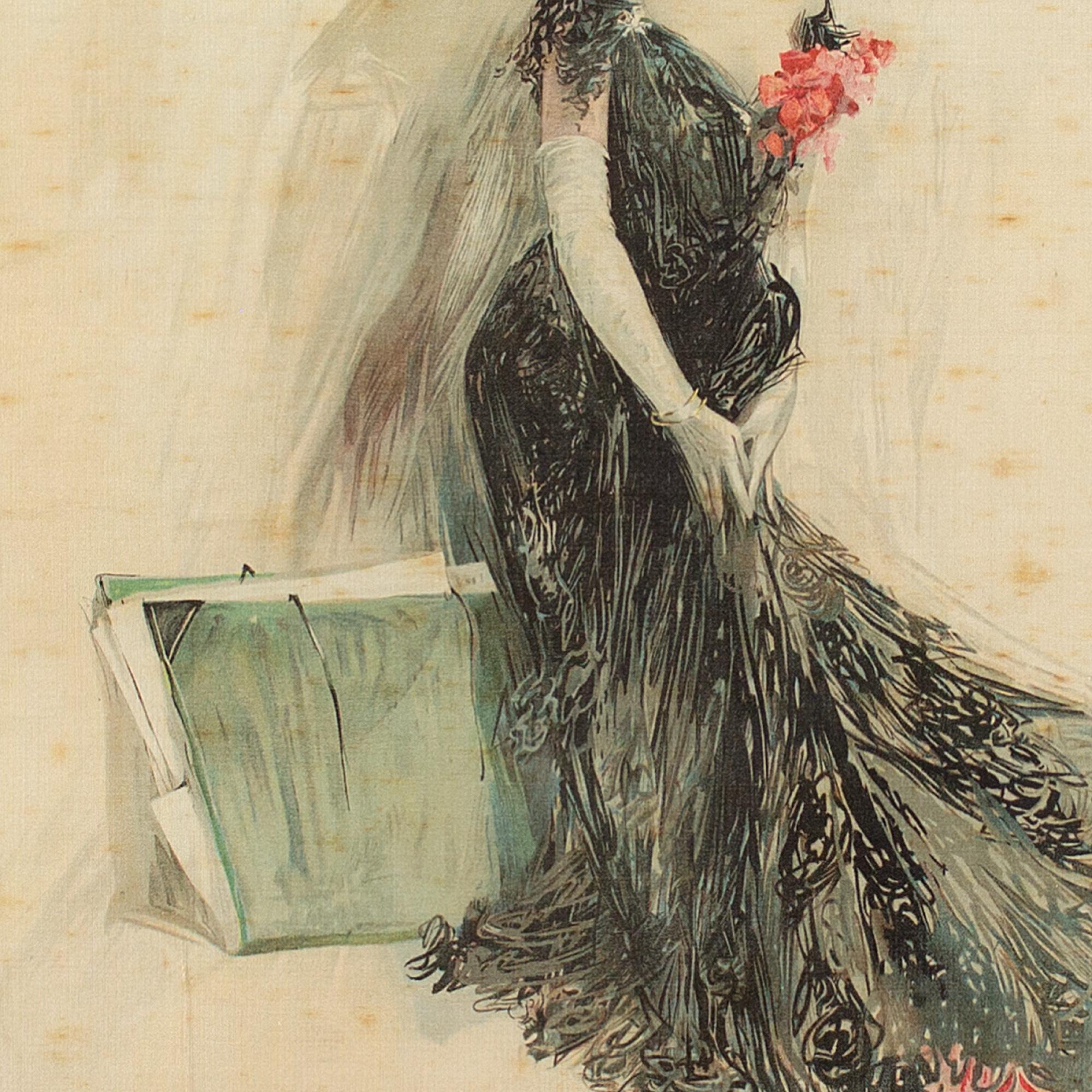Reginald Pannett The Merry Widow, Sheet Music Cover Design, Watercolour For Sale 3