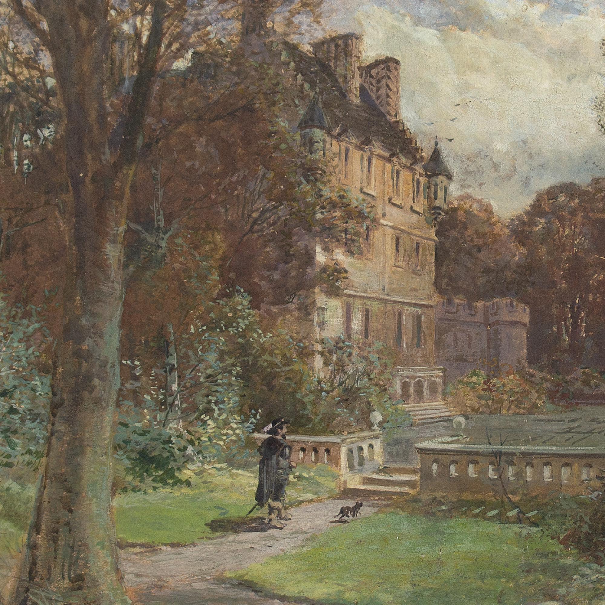 John Smart RSA RSW, The Grounds Of A Scottish Baronial Mansion, Watercolour 6