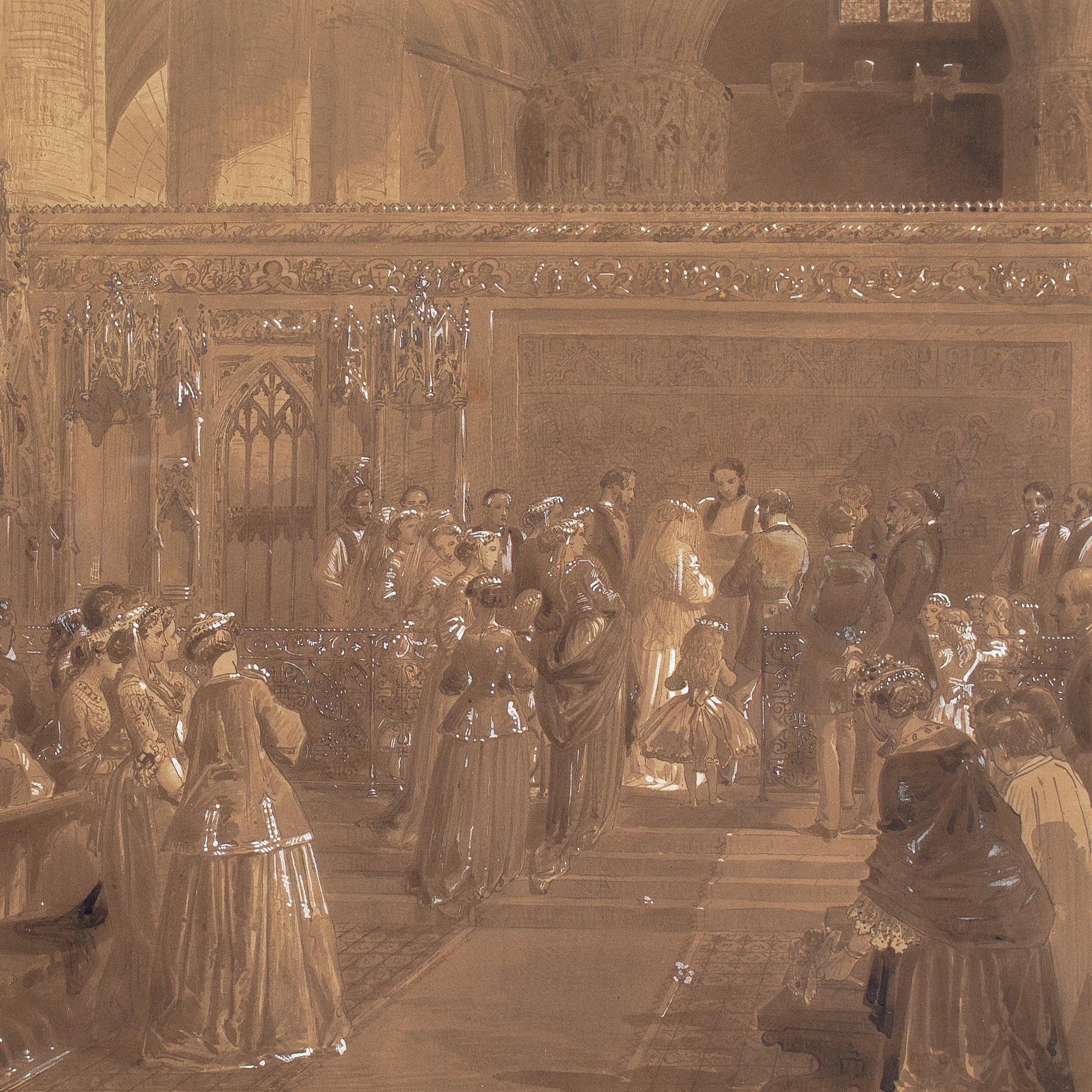 Edward Henry Corbould, Westminster Abbey, The Wedding 4