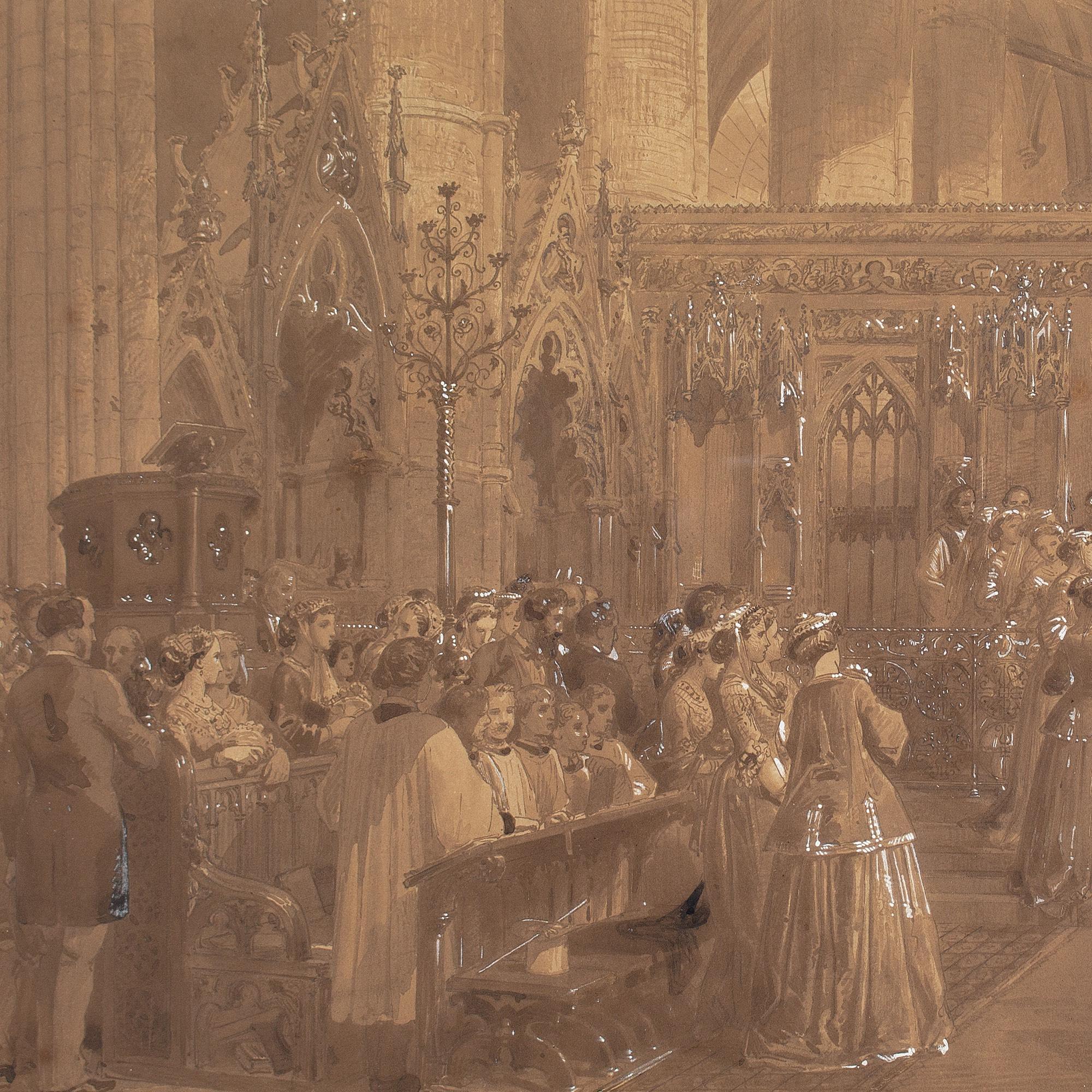 Edward Henry Corbould, Westminster Abbey, The Wedding 5