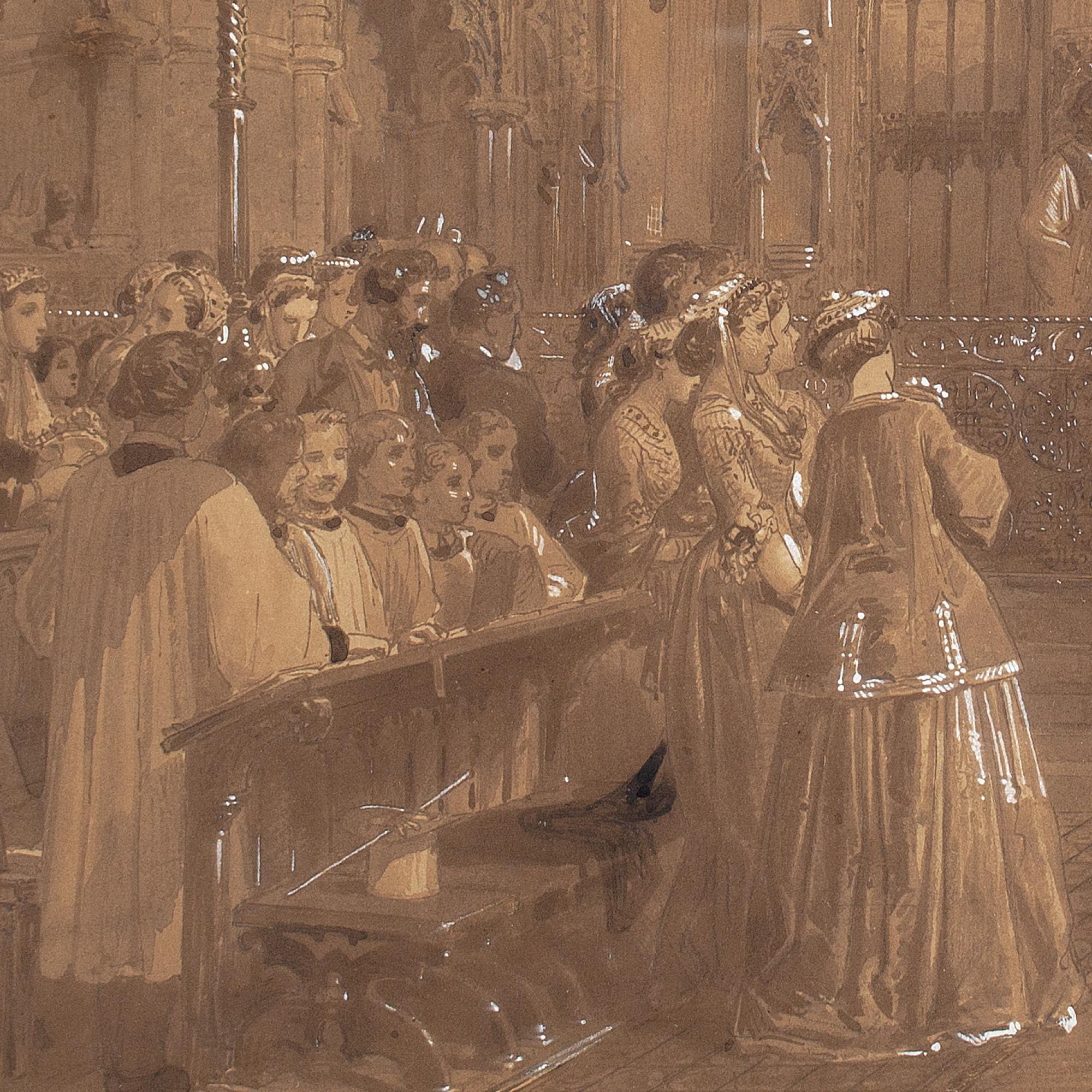 Edward Henry Corbould, Westminster Abbey, The Wedding 8