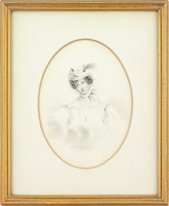 Antique Early 19th-Century English School, Portrait Of A Lady