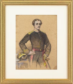 Antique George Bonavia, Portrait Of A Young Officer