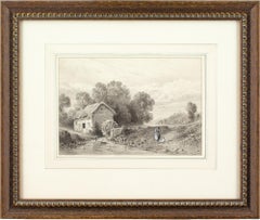 Edmond Albert Joseph Tyrel de Poix, Paysage avec moulin à eau, mère et enfant