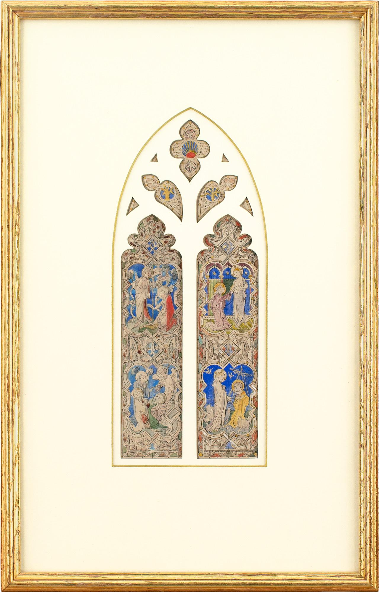 Unknown Figurative Art - Hardman & Co. Stained Glass Window Design, Minchinhampton Church