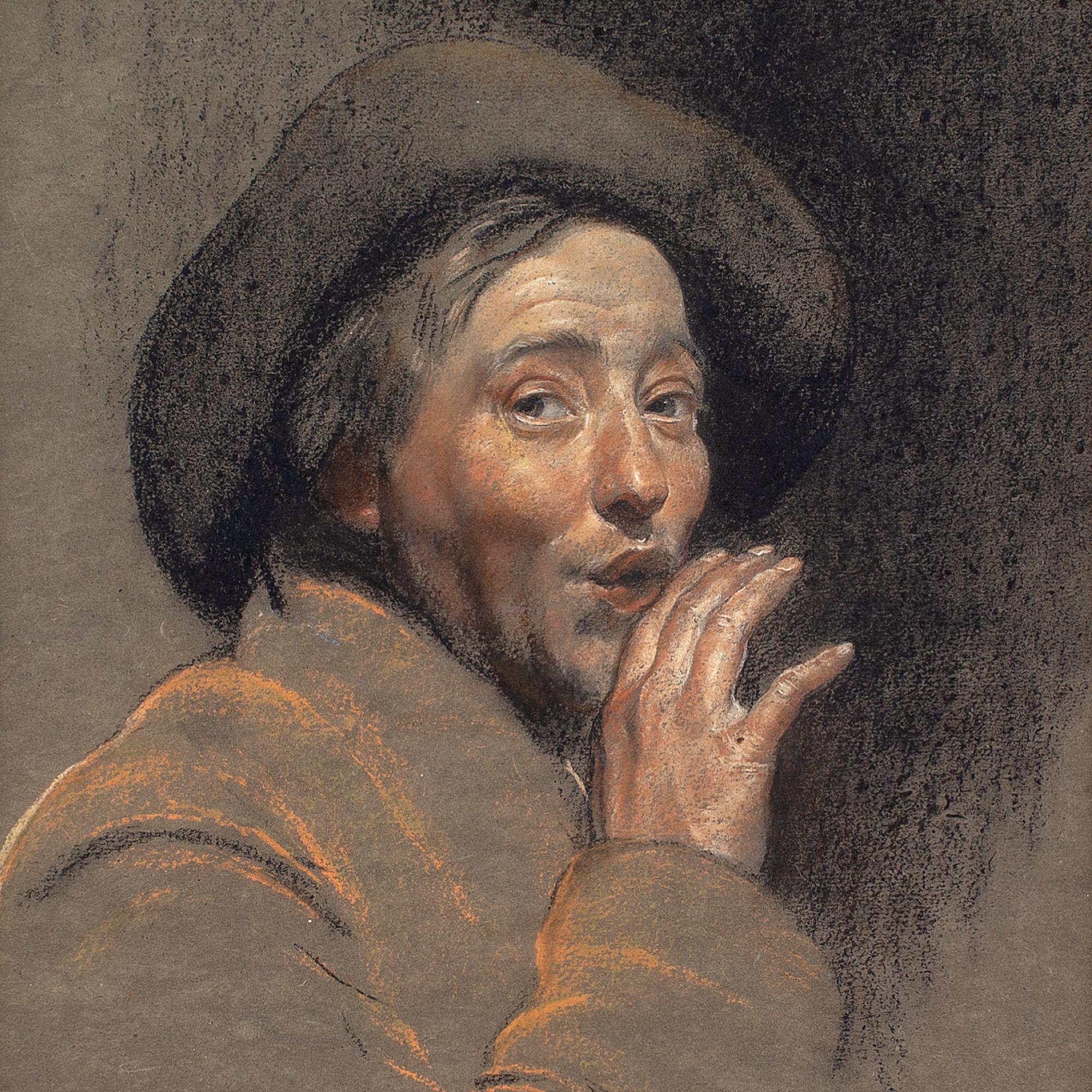 Herbert Johnson Harvey, The Whisper, Self-Portrait, Pastel For Sale 5