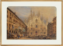 Antique Joseph Josiah Dodd, Duomo Di Milano, Watercolour