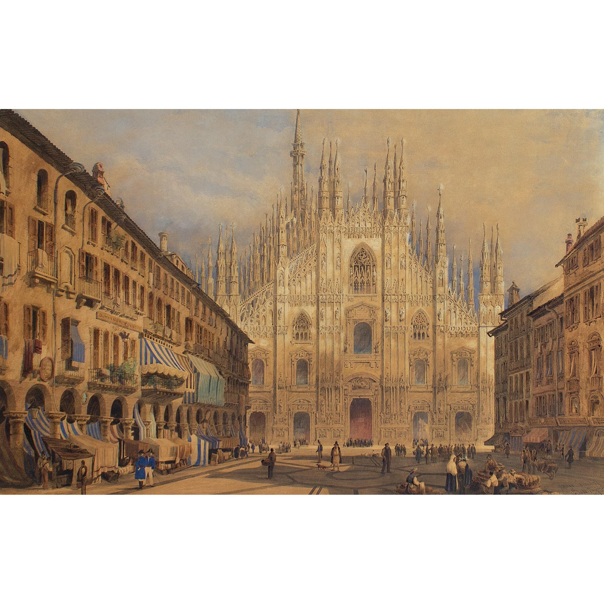 Joseph Josiah Dodd, Duomo Di Milano, Watercolour 1